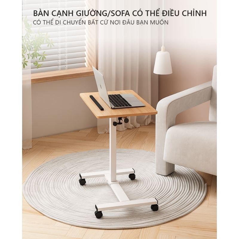 Bàn làm việc nâng hạ có chân bánh xe - GM105