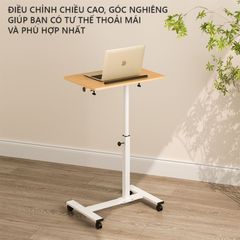 Bàn làm việc nâng hạ có chân bánh xe - GM105