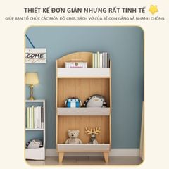 Kệ sách cho bé thiết kế 3 tầng dạng thùng đựng - GP274