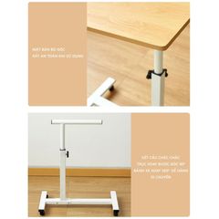Bàn làm việc nâng hạ có chân bánh xe - GM105