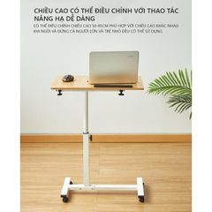 Bàn làm việc nâng hạ có chân bánh xe - GM105