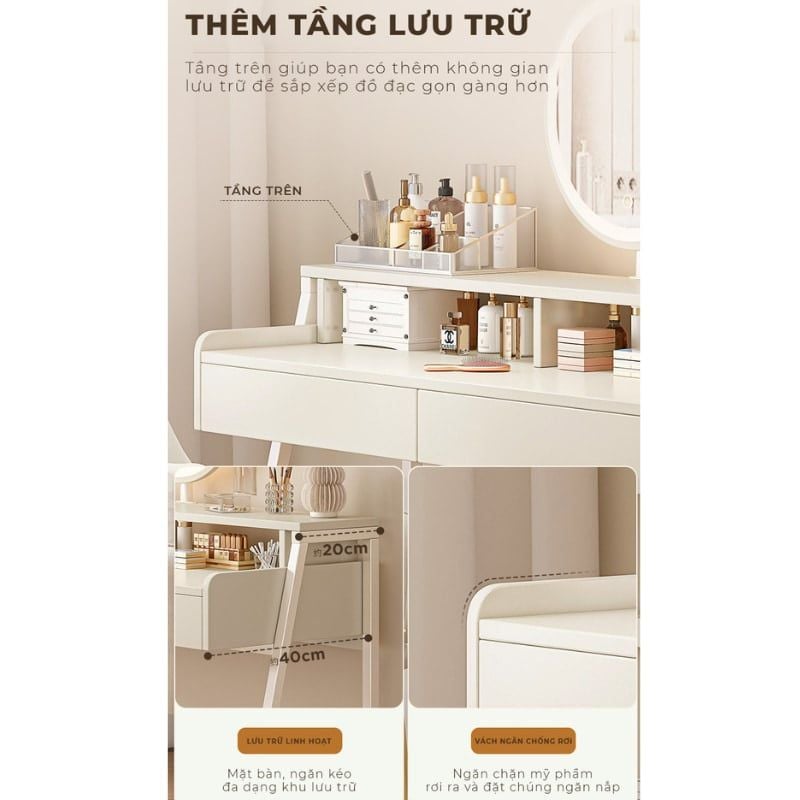 Bàn trang điểm phòng ngủ sang trọng, cao cấp - GM175