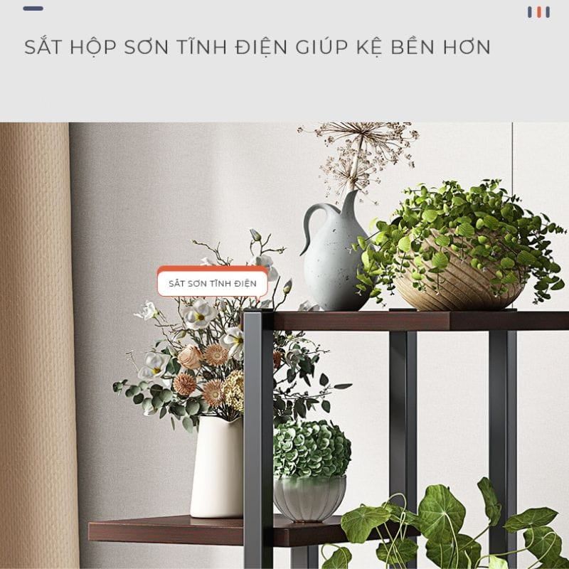 Kệ để chậu hoa chậu cây đa tầng gỗ MDF khung thép - GM159