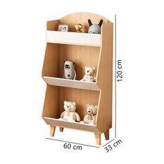 Kệ sách cho bé thiết kế 3 tầng dạng thùng đựng - GP274