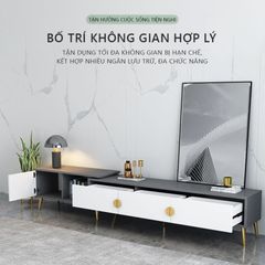 Kệ tivi có thể mở rộng chân mạ vàng phong cách Bắc Âu - GP277