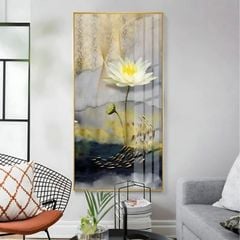 Tranh treo tường đơn hình sen trắng - GD15
