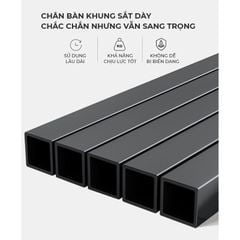 Bàn trà sofa đôi mặt vân đá tròn khung sắt có ngăn kéo - GM148