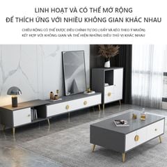 Kệ tivi có thể mở rộng chân mạ vàng phong cách Bắc Âu - GP277