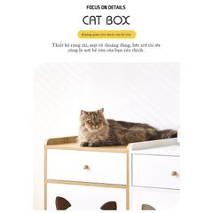 Tab Đầu Giường Kết Hợp Cat Box Có Chân đa năng - GP195
