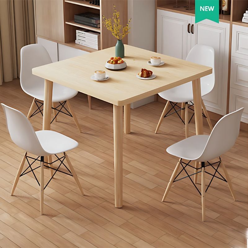 Bàn ăn bàn trà cafe vuông chất liệu gỗ tối giản - GP192