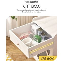 Tab Đầu Giường Kết Hợp Cat Box Có Chân đa năng - GP195
