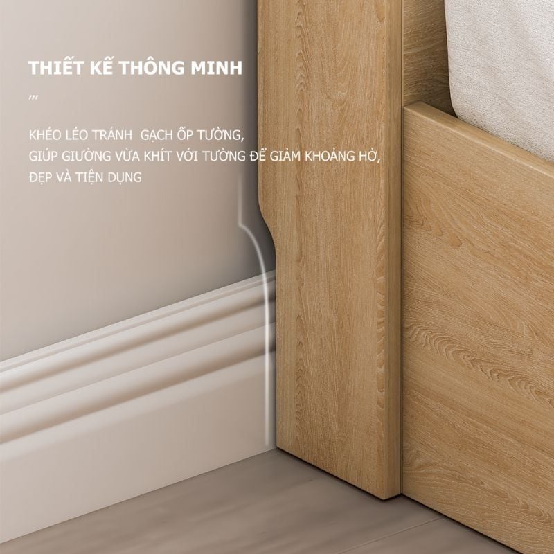 Giường Ngủ Thông Minh Nâng Hạ Có Ngăn Kéo, Kệ Sách - GP235