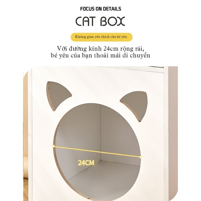 Tab Đầu Giường Kết Hợp Cat Box Có Chân đa năng - GP195