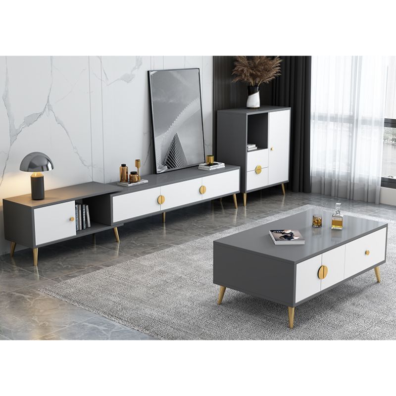 Kệ tivi có thể mở rộng chân mạ vàng phong cách Bắc Âu - GP277
