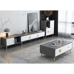 Kệ tivi có thể mở rộng chân mạ vàng phong cách Bắc Âu - GP277