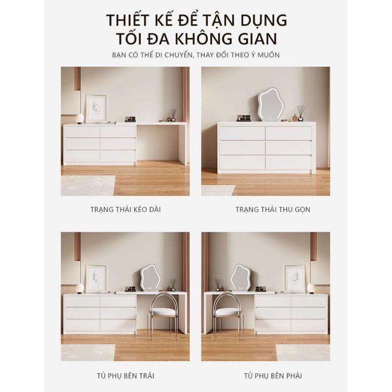 Bàn làm việc kết hợp bàn trang điểm kèm tủ đa năng - GP305