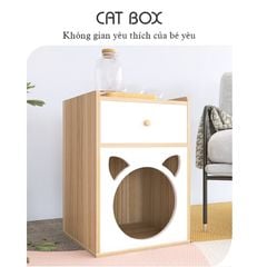 Tab Đầu Giường Kết Hợp Cat Box Có Chân đa năng - GP195
