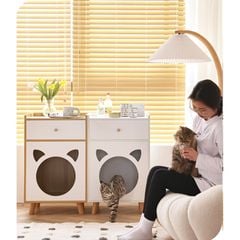Tab Đầu Giường Kết Hợp Cat Box Có Chân đa năng - GP195