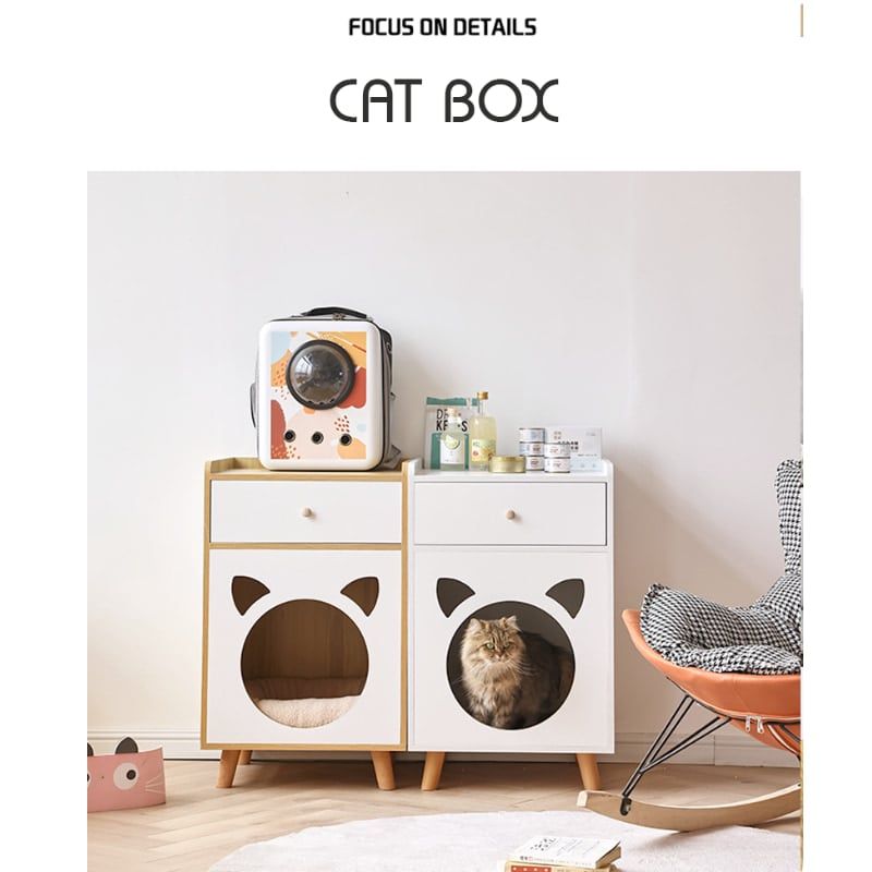 Tab Đầu Giường Kết Hợp Cat Box Có Chân đa năng - GP195
