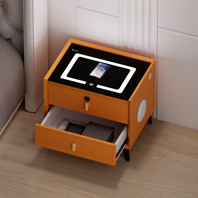 Kệ đầu giường thông minh có sạc không giây cổng sạc USB, Loa Bluetooth - GA32