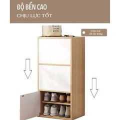 Tủ giày gỗ Gogi 3 ngăn 6 tầng cánh mở - GP146