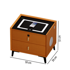 Kệ đầu giường thông minh có sạc không giây cổng sạc USB, Loa Bluetooth - GA32