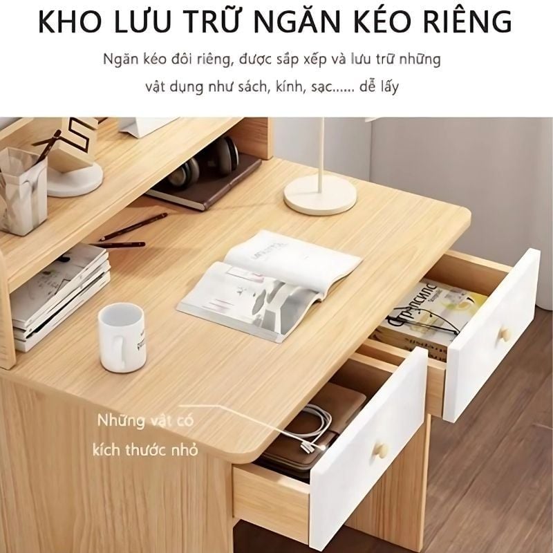 Bàn làm việc có ngăn kéo kết hợp bàn trang điểm - GP178