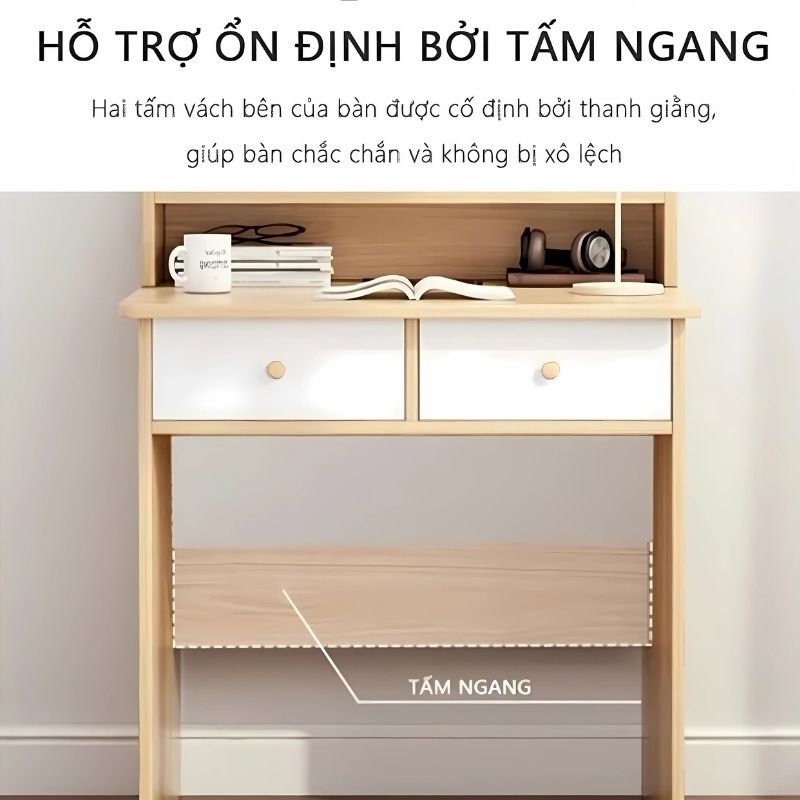 Bàn làm việc có ngăn kéo kết hợp bàn trang điểm - GP178