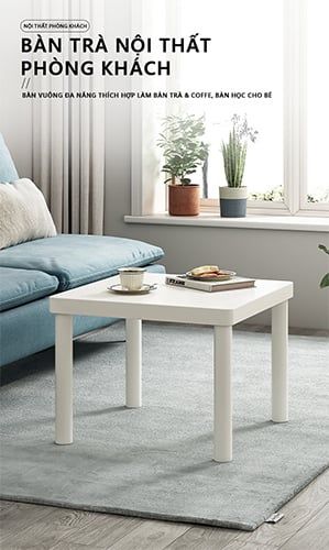 Bàn trà vuông chân tròn GM110