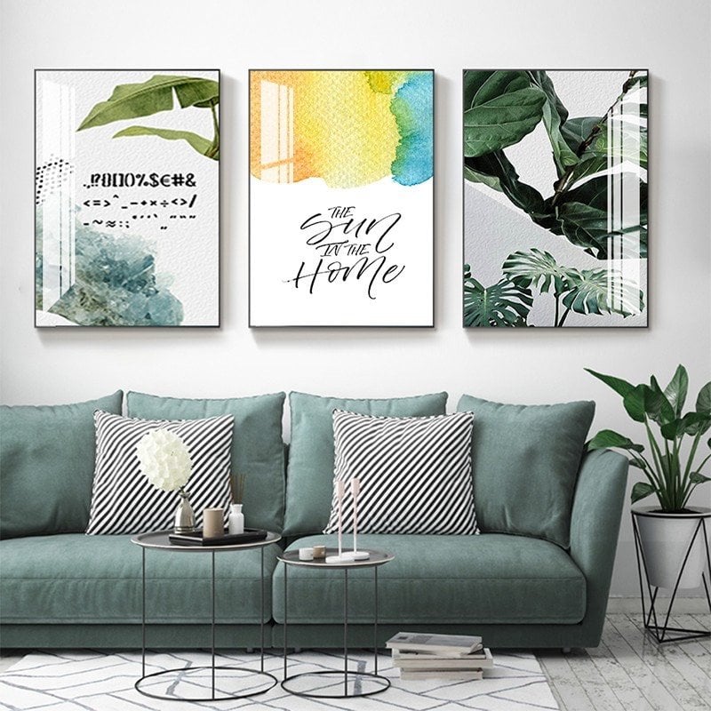 Tranh bộ 3 hình chữ nhật hiện đại GD-A