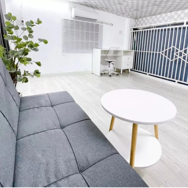 Bàn Trà Tròn Chân Gỗ 2 Tầng GP54