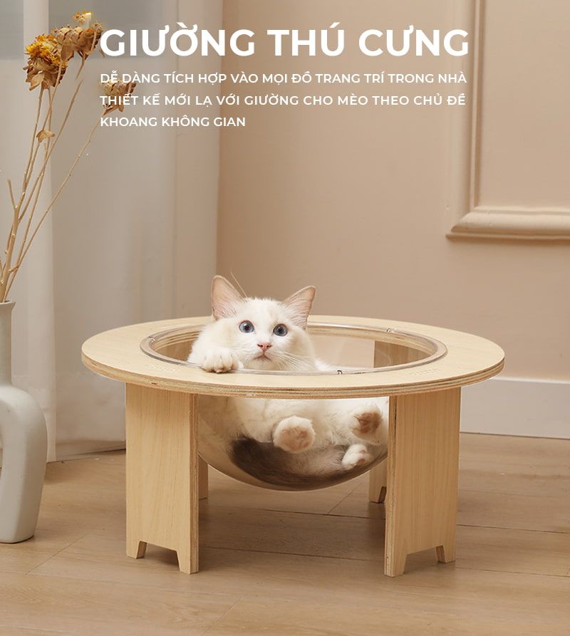 Ổ mèo D37 nhỏ gọn, dễ dàng tháo rời vệ sinh - GU4