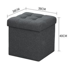 Ghế đôn vuông bọc da kiêm hộp đựng đồ đa năng - GC15
