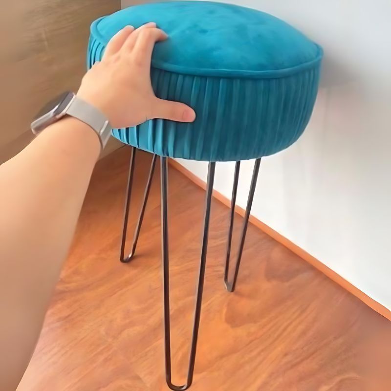 Ghế đôn bàn trang điểm đệm nhung chân sắt - GC12