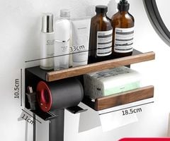Kệ máy sấy tóc dán tường nhỏ gọn và chắc chắn - GM197
