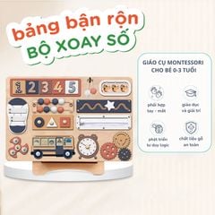 Bảng bận rộn tích hợp 12 món đồ chơi cho bé - TOY01