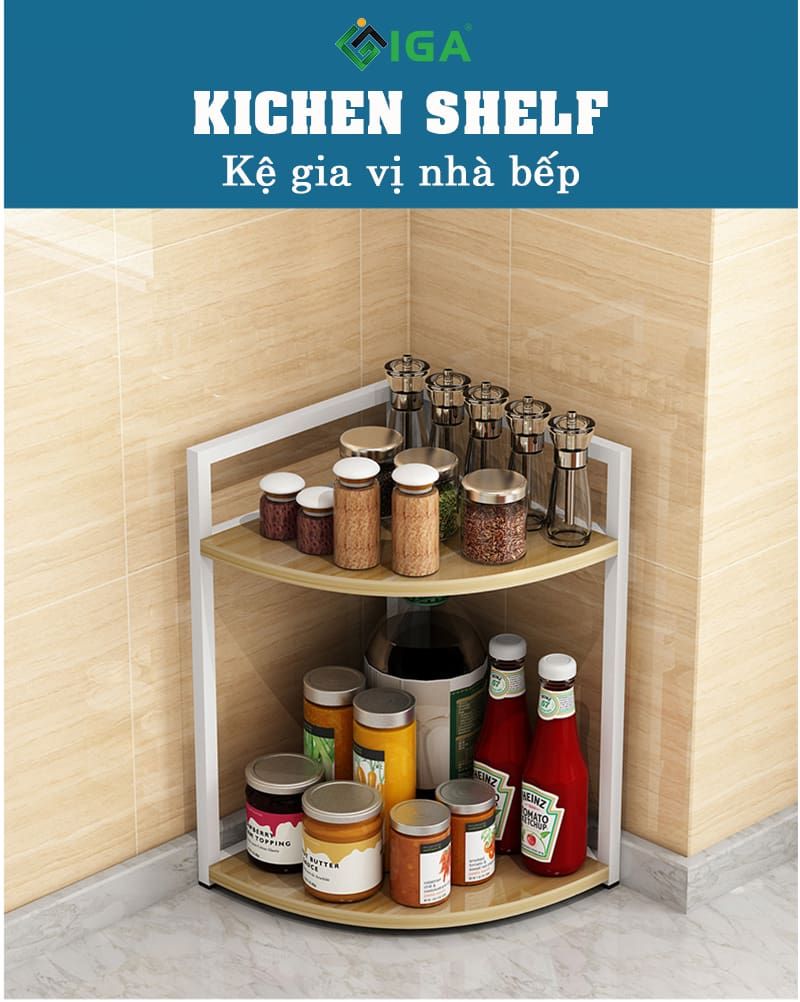 Kệ gia vị góc tường - GM49