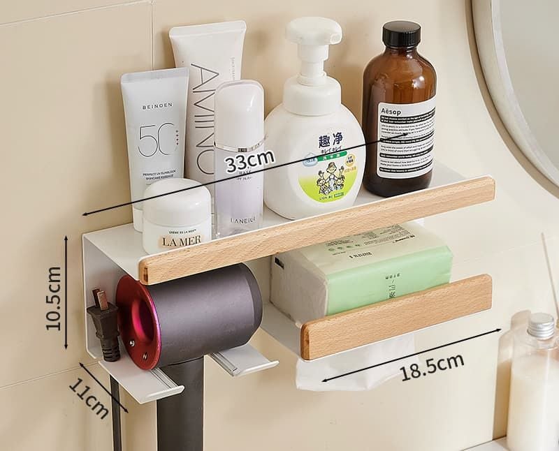 Kệ máy sấy tóc dán tường nhỏ gọn và chắc chắn - GM197