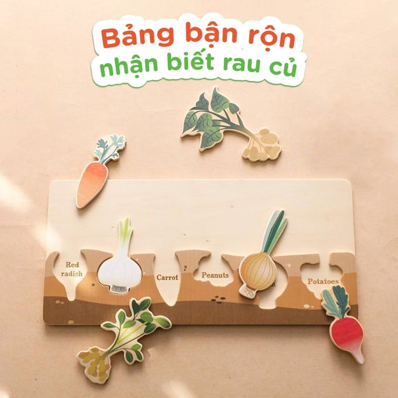 Bảng đồ chơi nhận biết rau củ thông minh cho bé - TOY04