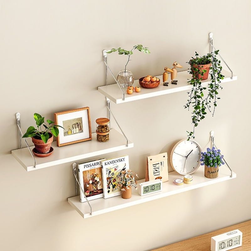 Combo Kệ Trang Trí Treo Tường Vân Gỗ Sồi (30/50/80*15- Móc) GP71