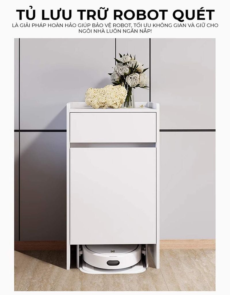 Tủ robot hút bụi full trắng - GP389