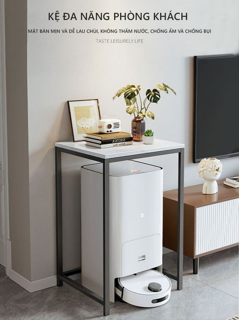 Kệ Decor Vân Đá Màu Đen Sang Trọng GM120