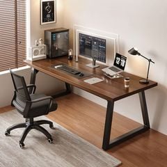 Bàn làm việc gỗ khung chân sắt cao cấp, sang trọng - GM121
