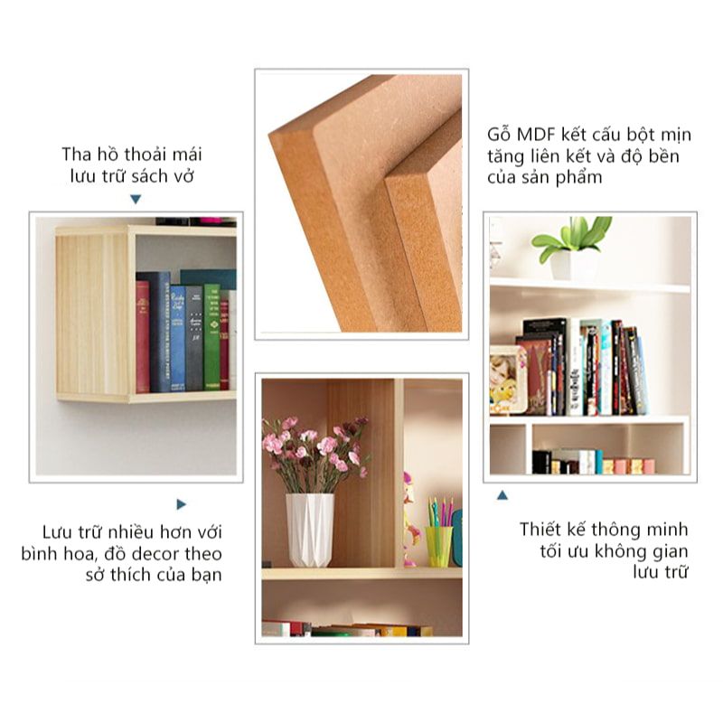 Kệ sách Treo Tường 2 Tầng GP13