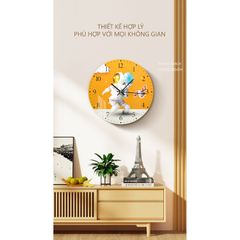 Đồng hồ treo tường hình in UV dáng tròn hiện đại - GD.02
