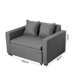 Ghế sofa giường tiện nghi, đệm màu xám êm ái - GC42