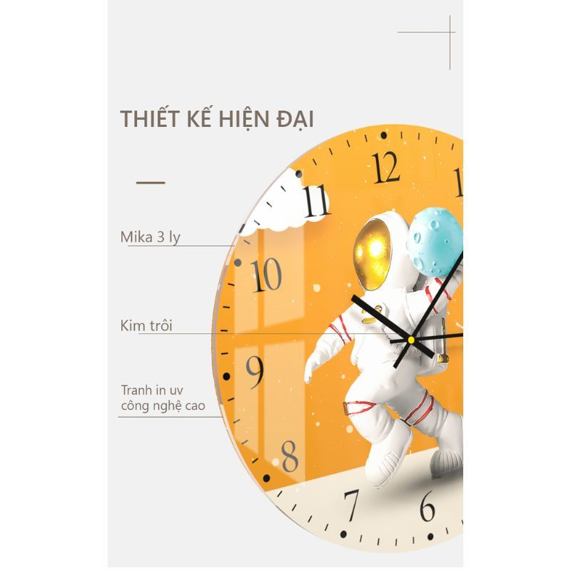 Đồng hồ treo tường hình in UV dáng tròn hiện đại - GD.02