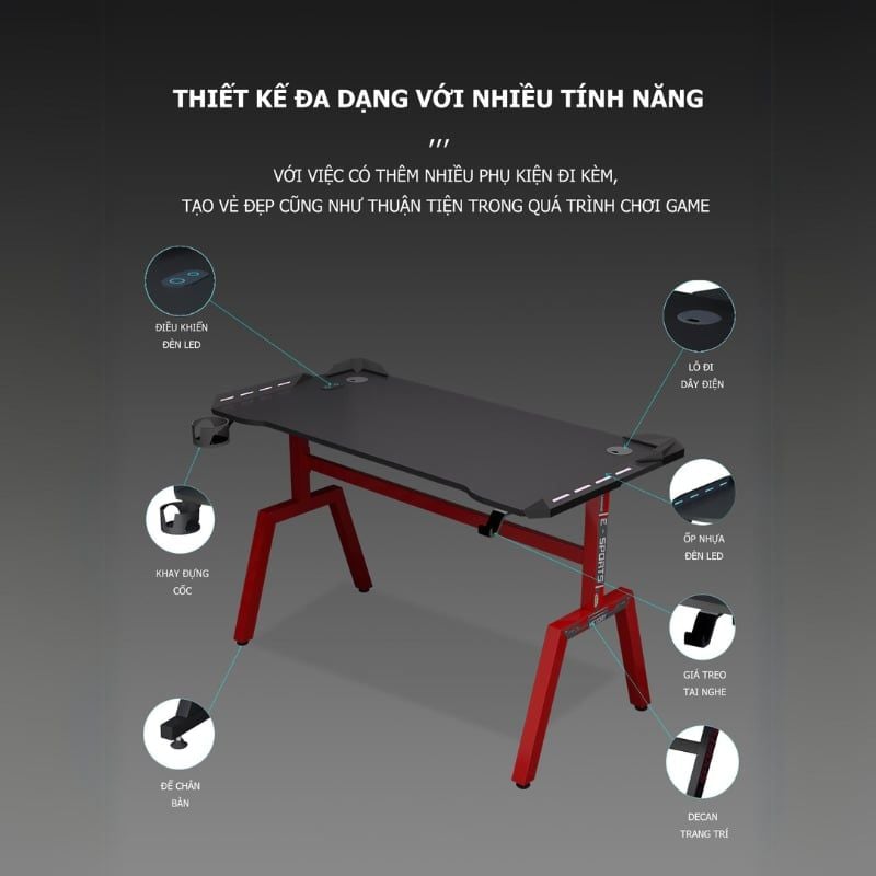 Bàn Gaming Chân Chữ A GM69