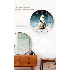 Đồng hồ treo tường hình in UV dáng tròn hiện đại - GD.02