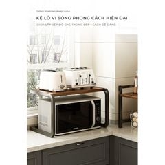 Kệ lò vi sóng 2 tầng khung sắt chữ U hiện đại - GM157